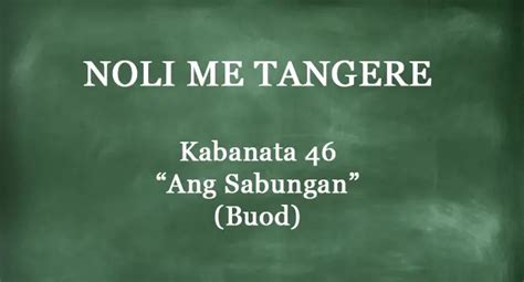 noli me tangere kabanata 46 buod